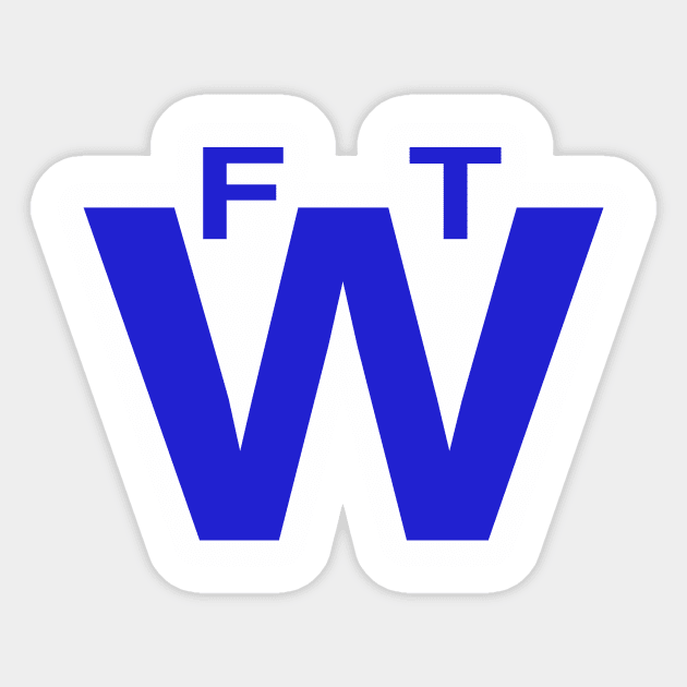 FTW - Cats Vintage Blue Logo Sticker by buffben789